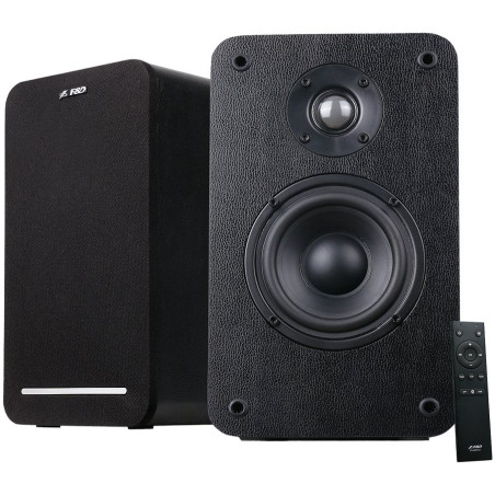F&D R40BT 2.0 Multimedia Speakers, 60W RMS (30Wx2), 2x1'' Tweeter + 2x4'' Woofer, BT 5.0/Optical/AUX/USB/Remote Control/Wooden/B