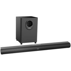 F&D HT-350 2.1 Wireless Soundbar with Subwoofer, 110W RMS (20Wx2+70W), Full-range speaker: 50x105mm + 6.5'' Subwoofer, BT 5.3/Op