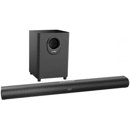 F&D HT-350 2.1 Wireless Soundbar with Subwoofer, 110W RMS (20Wx2+70W), Full-range speaker: 50x105mm + 6.5'' Subwoofer, BT 5.3/Op