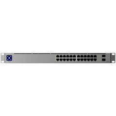 Ubiquiti 24-port, Layer 3 Etherlighting™ switch, 8 х 2.5 GbE PoE++ ports, 16 х GbE RJ45 ports including (8) PoE+ and (8) PoE++, 