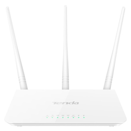 Tenda Wi-Fi Router 300Mbps, 3x5dbi fixed antennas, 1x10/100Mbps WAN Port, 3x10/100Mbps LAN ports 2.4GHZ, DHCP, PPPoE, Static IP,