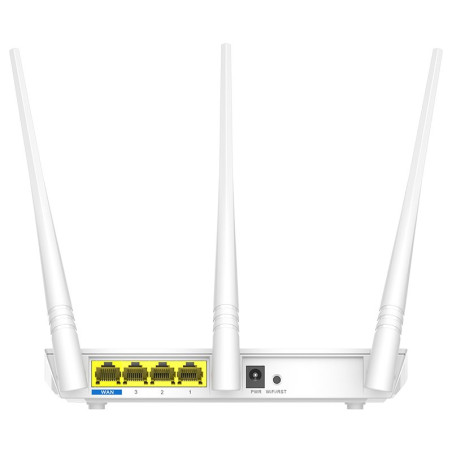 Tenda Wi-Fi Router 300Mbps, 3x5dbi fixed antennas, 1x10/100Mbps WAN Port, 3x10/100Mbps LAN ports 2.4GHZ, DHCP, PPPoE, Static IP,