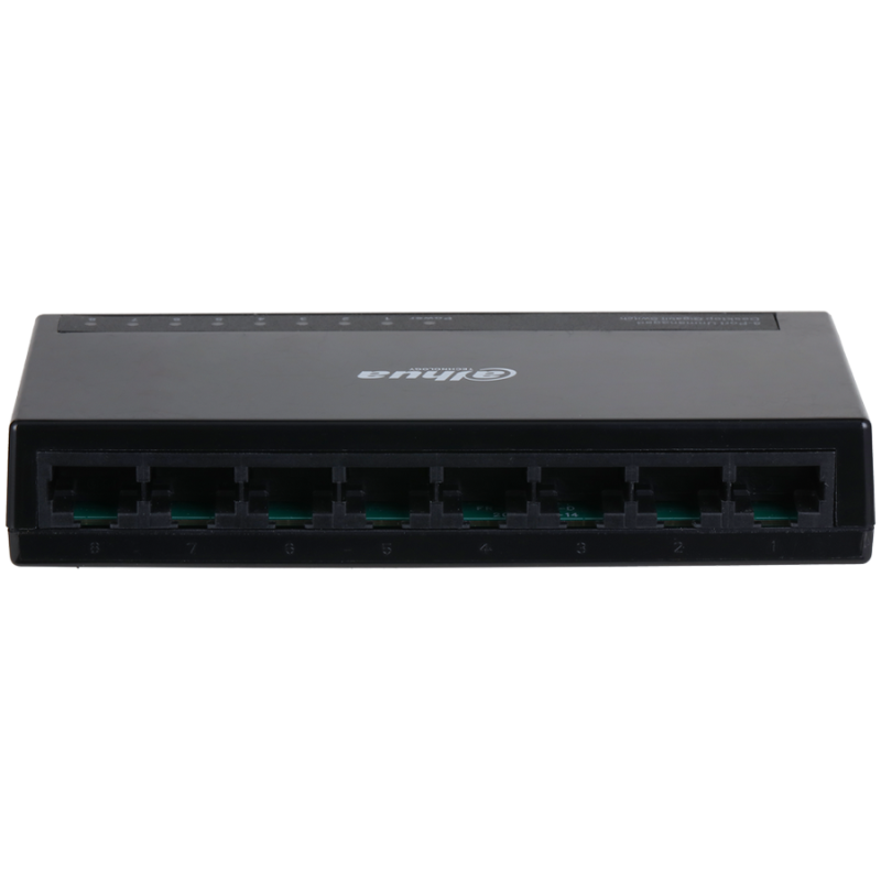 Dahua 8-port Gigabit 10/100/1000, Layer 2 Switch, Switching Capacity 16GB/s, MAC Table Size 2K
