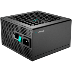 DeepCool PQ850M, 850W, 80 Plus GOLD, Full Japan Electrolytic Capacitors, Fully Modular, Flat Black Cables, 120mm FDB Fan, Fanles