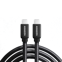 Axagon Data and charging USB 3.2 Gen1 cable lengh 3 m. PD 60W, 3A. Black braided.