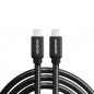 Axagon Data and charging USB 3.2 Gen1 cable lengh 3 m. PD 60W, 3A. Black braided.