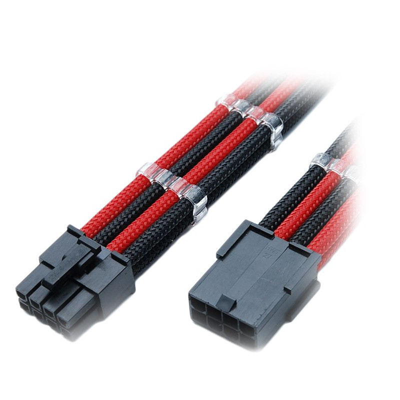GELID 8pin EPS Power extension cable 30cm individually sleeved RED/BLACK, 18 AWG