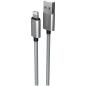 CANYON Charge & Sync MFI braided cable with metalic shell, USB to lightning, certified by Apple, 1m, 0.28mm, Dark gray CANYON Charge & Sync MFI braided cable with metalic shell, USB to lightning, certified by Apple, 1m, 0.28mm, Dark gray