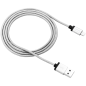 CANYON Charge & Sync MFI braided cable with metalic shell, USB to lightning, certified by Apple, 1m, 0.28mm, Dark gray CANYON Charge & Sync MFI braided cable with metalic shell, USB to lightning, certified by Apple, 1m, 0.28mm, Dark gray