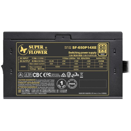 Super Flower Legion GX 650W 80 Plus Gold PRO, 90+efficiency Semi-modular, 5 years warranty