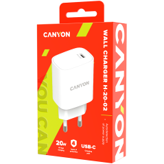 CANYON charger H-20-02 PD 20W USB-C White