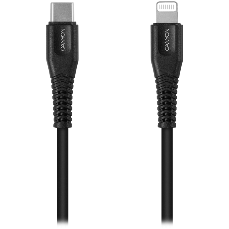 CANYON cable MFI-4 Type-C to Lightning 1.2m Black CANYON cable MFI-4 Type-C to Lightning 1.2m Black