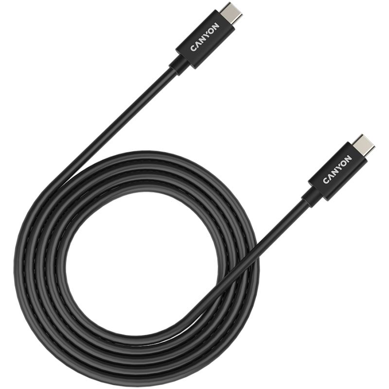 CANYON cable UC-42 USB-C to USB-C 240W 20Gbps 4k 2m Black CANYON cable UC-42 USB-C to USB-C 240W 20Gbps 4k 2m Black