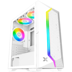 Xigmatek Gemini II Arctic EN48656, White, MATX/ Mini- ITX, U3x1+U2x2, Meshed Grill ARGB LED Frontpanel & Left TG, 3PCS X24F Arct