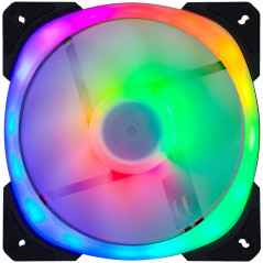 GELID LYRA ARGB FAN, 140mm, 24 ARGB LEDs, Dual Ring Lighting, Addressable RGB Controls, Airflow Optimized Impeller, 4-Pin PWM, 7