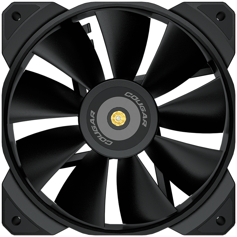 COUGAR MHP 120 Black, 120mm 4-pin PWM fan, 600-2000RPM, HDB Bearing, Anti-vibration Dampers, Extension Cable + Low-Noise Adapter