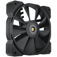 COUGAR MHP 120 Black, 120mm 4-pin PWM fan, 600-2000RPM, HDB Bearing, Anti-vibration Dampers, Extension Cable + Low-Noise Adapter