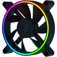 Razer Kunai Chroma RGB 120MM, 18 addressable LEDs​, Hydraulic,4-pin PWM, Cooling​: 500-2200 RPM​, Airflow​: 17.48-65.5 CFM​, Sta