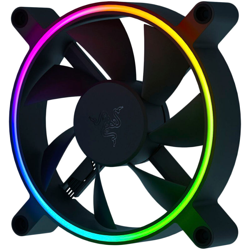 Razer Kunai Chroma RGB 120MM, 18 addressable LEDs​, Hydraulic,4-pin PWM, Cooling​: 500-2200 RPM​, Airflow​: 17.48-65.5 CFM​, Sta