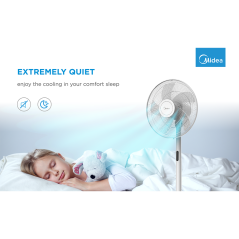 Stand fan, 48W, 40cm, 8 Speeds, 8H timer, LED display, electric control with remote, 3-in-1: Stand/Table/Table+Stand, control pa