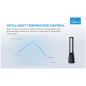 Bladeless Fan & air purifier, Smart WiFi, digital with IOT and remote, H13 HEPA filter, 10 speeds, wide oscillation, ION mode, u