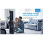 Bladeless Fan & air purifier, Smart WiFi, digital with IOT and remote, H13 HEPA filter, 10 speeds, wide oscillation, ION mode, u