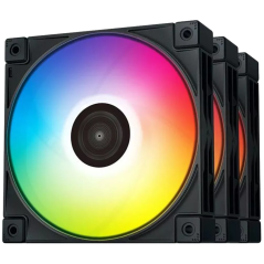 DEEPCOOL FC120 3 in 1, Pack of 3x ARGB 120 mm fan, Addressable RGB LED, Hydro Bearing, Black, R-FC120-BKAMN3-G-1