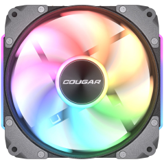 Cougar fan APOLAR 120 ARGB Black, Fan Speed 600-2200 RPM±200RPM, Air Flow 75.38 CFM ± 10%, Air Pressure 2.59 mm H2O±10%, HDB Hyd