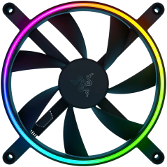 Razer Kunai Chroma RGB 140MM, 18 addressable LEDs​, Hydraulic,4-pin PWM, Cooling​: 500-1600 RPM​, Airflow​: 34.48-81 CFM​, Stati