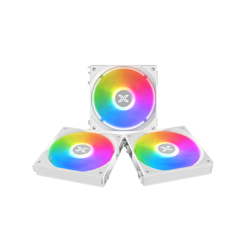Starlink Arctic, EN41310, 3PCS White Easy Clip On & Smart Link Fan,2PCS ARGB & PWM Cable,Mini ARGB Controller,Color Box