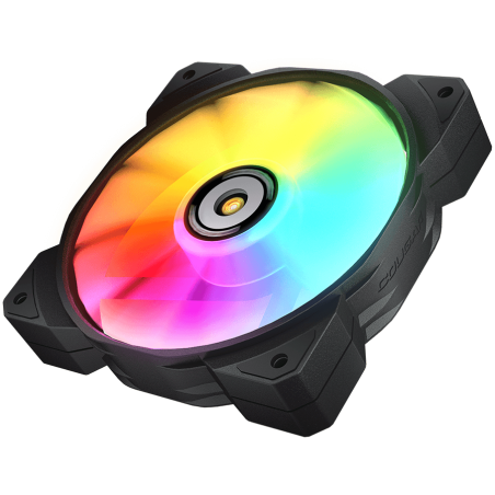 COUGAR VORTEX MHP120 ARGB, Fan Speed 600-2000 RPM±200RPM, Air Flow 82.48 CFM ± 10%, Air Pressure 4.24 mm H2O±10%, HDB Hydro Dyna