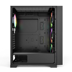 Montech кутия AIR 1000 PREMIUM, Mid-tower Case, TG, 2 Front Panels, 4x120mm ARGB Fans, Black