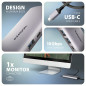 AXAGON HMC-6G2L 2x USB-A 10Gbps, 1x USB-C 10Gbps, 4K/60Hz HDMI, RJ-45, USB 3.2 Gen 2 hub, PD 100W, 15cm USB-C cable