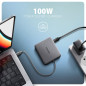 AXAGON HMC-5HL USB 5Gbps hub, 2x USB-A, HDMI 4k/60Hz, RJ-45, PD 100W, 20c