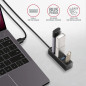 AXAGON HUE-M1AL 4x USB 3.2 Gen 1 MINI hub, metal, 1.2m USB-A cable