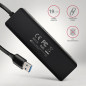 AXAGON HUE-C1A 4x USB3.2 Gen 1 Travel hub, USB-C power IN, w. 20cm Type-A cable