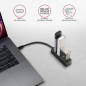 AXAGON HUE-M1C 4x USB3.2 Gen 1 MINI hub, metal, 20cm USB-C cable