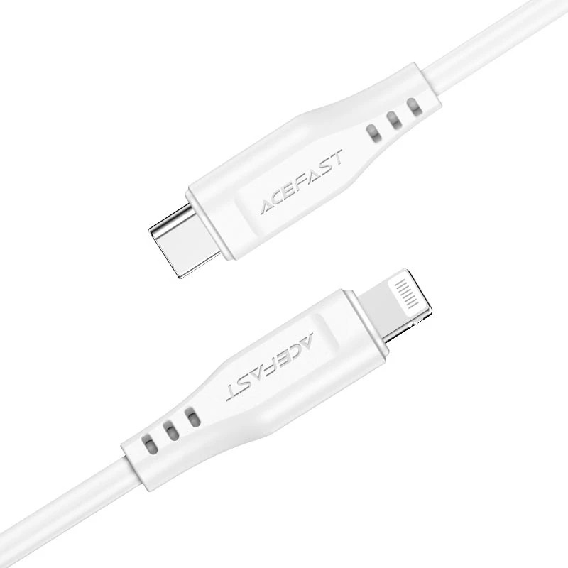 Acefast Кабел USB-C to Lightning 30W 1.20m MFI Certified TPE - C3-01 - White Acefast Кабел USB-C to Lightning 30W 1.20m MFI Certified TPE - C3-01 - White