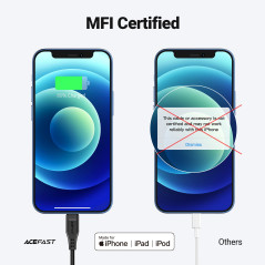 Acefast Кабел USB-C to Lightning  30W 1.20m MFI Certified TPE - C3-01 - White