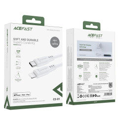 Acefast Кабел USB-C to Lightning  30W 1.20m MFI Certified TPE - C3-01 - White