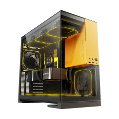 Geometric Future кутия Case EATX - Model 5 Yellow/Black - 5 x 140 mm aRGB fans included