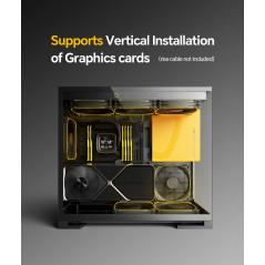 Geometric Future кутия Case EATX - Model 5 Black/Yellow - 5 x 140 mm aRGB fans included