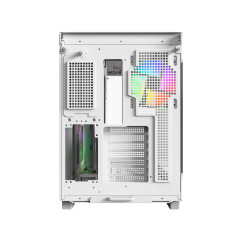 Montech кутия KING 65 Pro, Dual Chamber Mid-tower Case, 3 ARGB Fans, White