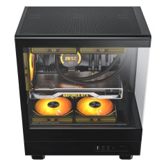 Darkflash кутия Case mATX - DB330M Black - Reversed fans included