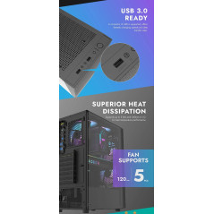 Darkflash кутия Case ATX - A290 Black - 3 x 120 mm RGB fans included|Кутии за компютър|Darkflash|57,52 лв.