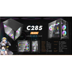 Aigo кутия Case ATX - C285 Black