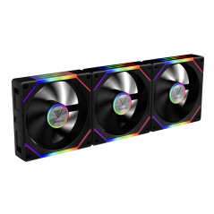 Gamdias Комплект вентилатори Fan Pack 3-in-1 3x120mm - AEOLUS P2-1203, Swappable Fan Blades (Reverse Fan Blades Included), Daisy