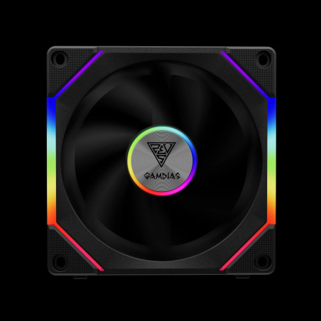 Gamdias Комплект вентилатори Fan Pack 3-in-1 3x120mm - AEOLUS P2-1203, Swappable Fan Blades (Reverse Fan Blades Included), Daisy