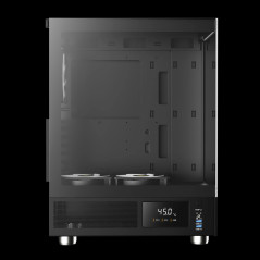 Gamdias кутия Case ATX - ATLAS E1 - 3 x 120 mm A-RGB, Digital Display, Tempered Glass
