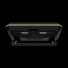 Gamdias Охладител за лаптоп Gaming Notebook Cooler 19" - AETHER P1 - USB-C/A Hub, RGB, Phone Stand
